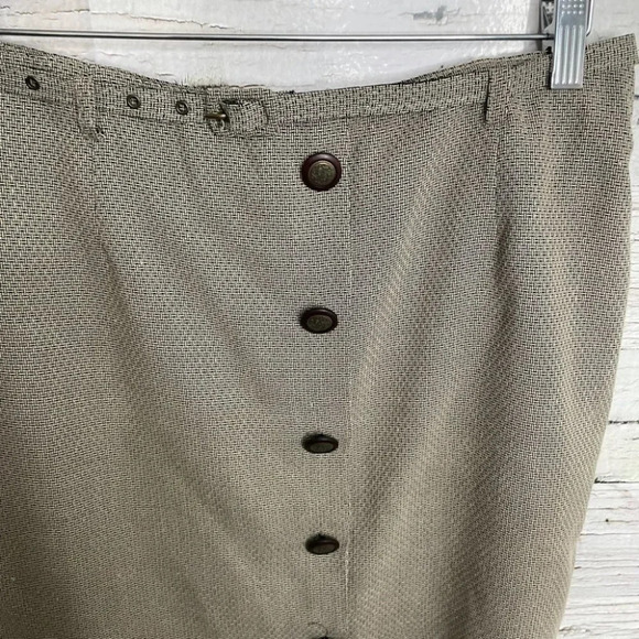 Vintage savannah button up belt cream skirt 9 - Picture 4 of 11